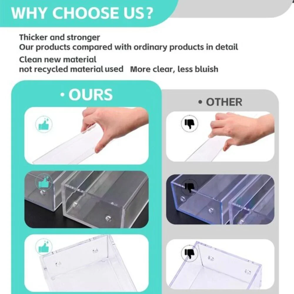 New 6-Layer Acrylic Organizer Rack, Clear Stand for Nail Polish, Oils, Lipsticks